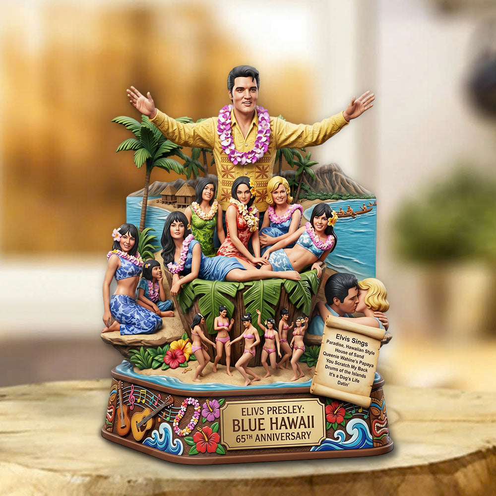 Elvis Presley: Blue Hawaii 65th Anniversary Custom Shape Acrylic Plaque – TMTHU6279