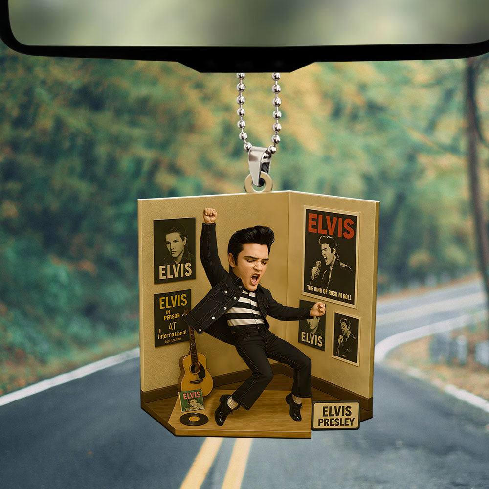 Elvis Presley Custom Shape 1-sided Acrylic Car Ornament – GNE NEW172