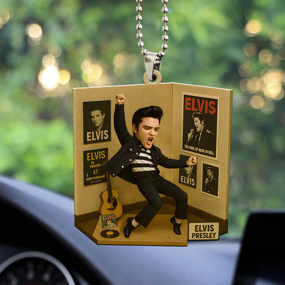 Elvis Presley Custom Shape 1-sided Acrylic Car Ornament – GNE NEW172