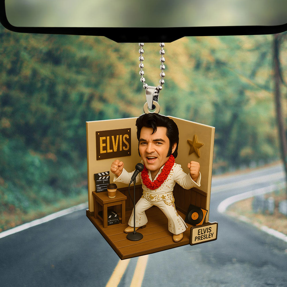 Elvis Presley Custom Shape 1-sided Acrylic Car Ornament – GNE NEW175