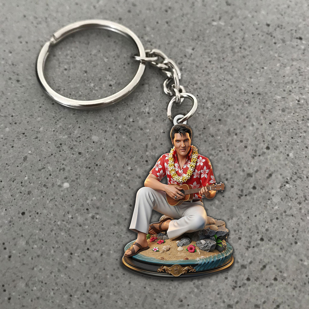 Elvis Presley Custom Shape 2-sided Keychain – MAITM12701