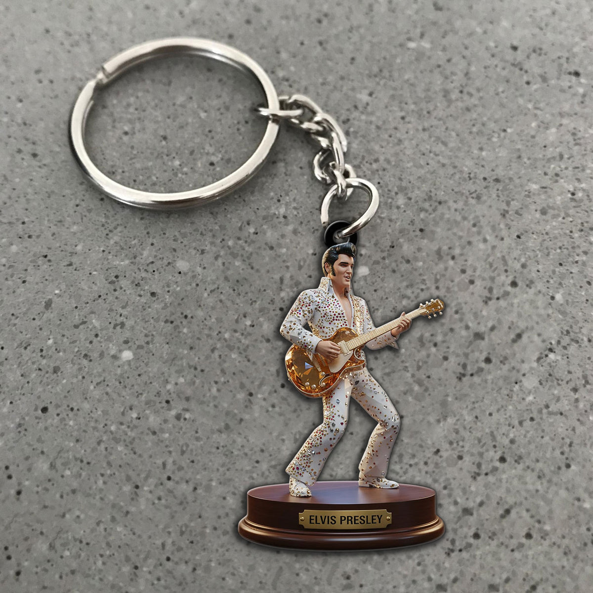 Elvis Presley Custom Shape 2-sided Keychain – MAITM13454