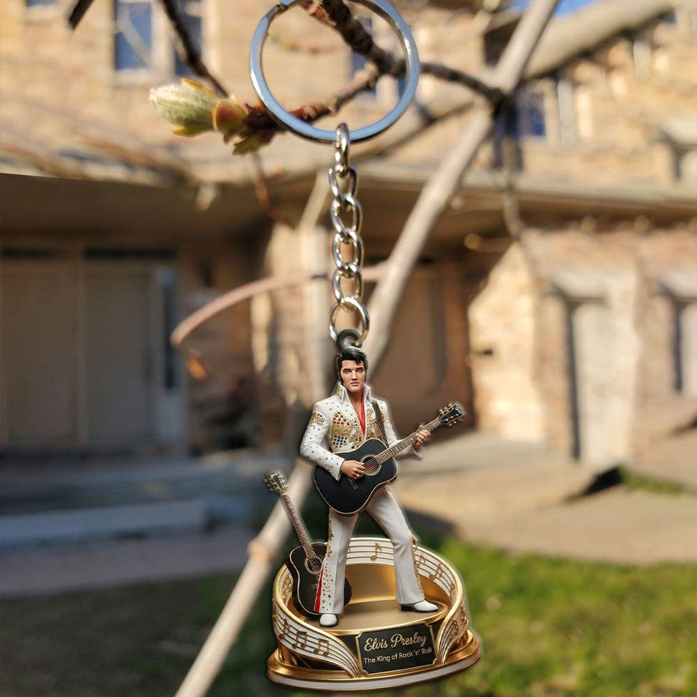 Elvis Presley Custom Shape 2-sided Keychain – MAITM14879