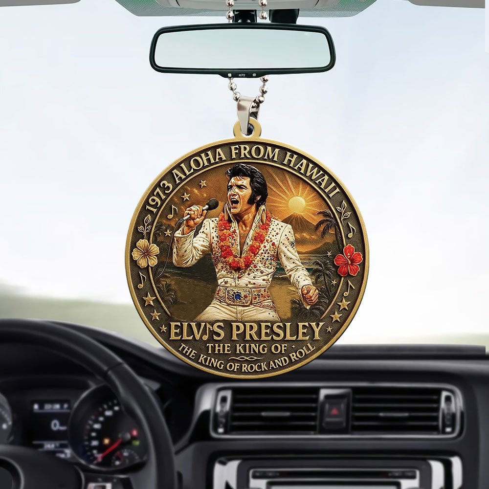 Elvis Presley Custom Shape 2-sided Acrylic Car Ornament – TANTN17059