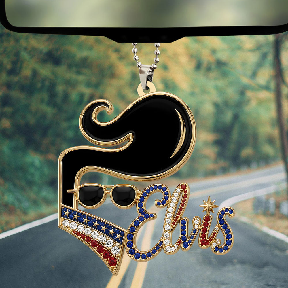 Elvis Presley Custom shape 2-sided Acrylic Car Ornament – TANTN24728
