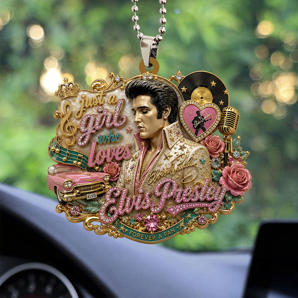 Elvis Presley Custom shape 2-sided Acrylic Car Ornament – TANTN24730