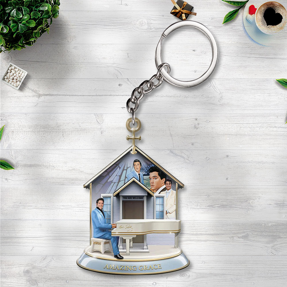 Elvis Presley Custom Shape 2-sided Keychain – MAITM 11159