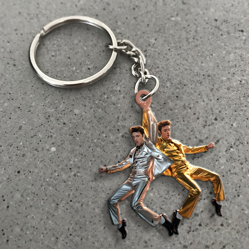 Elvis Presley Custom Shape 2-sided Keychain – MAITM 11731