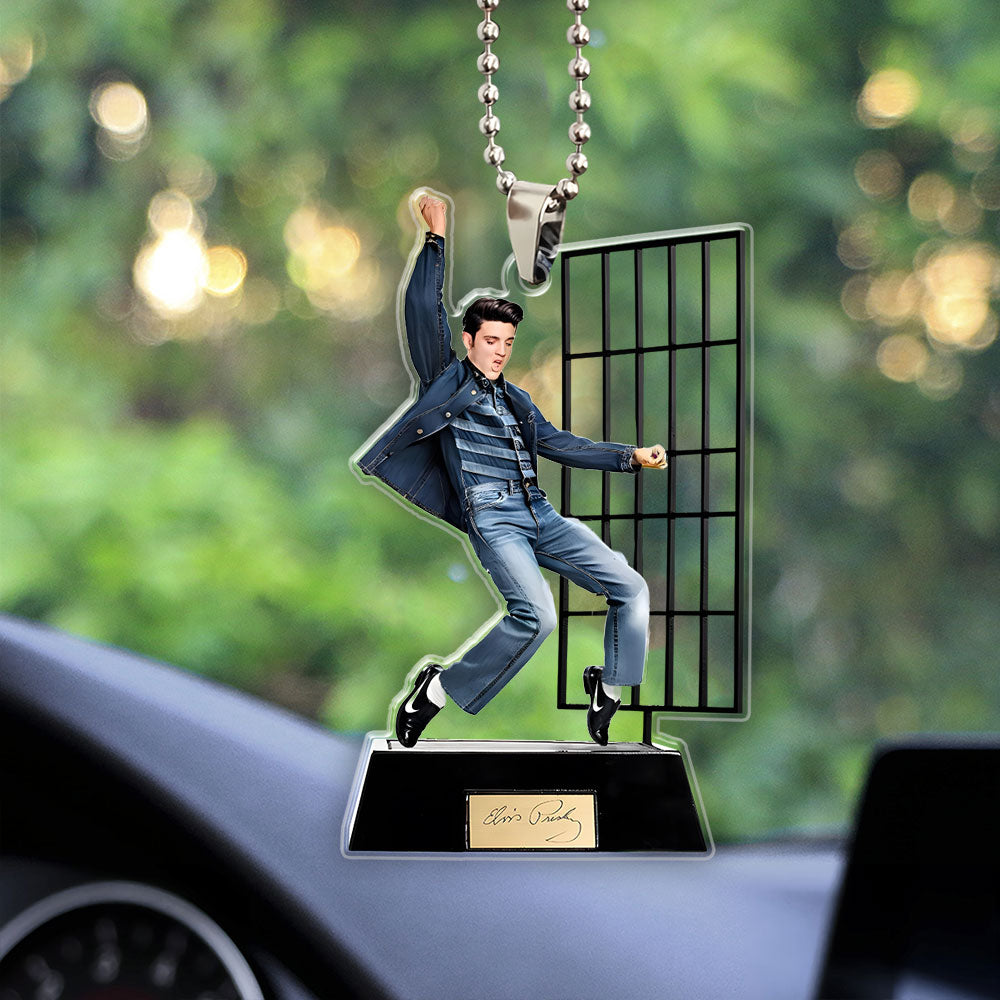 Elvis Presley Custom Shape Clear 1-sided Car Ornament – MAITM 9619