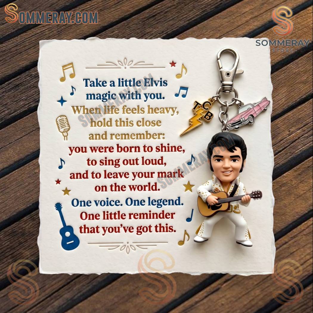Elvis Presley Emotional Support Keychain