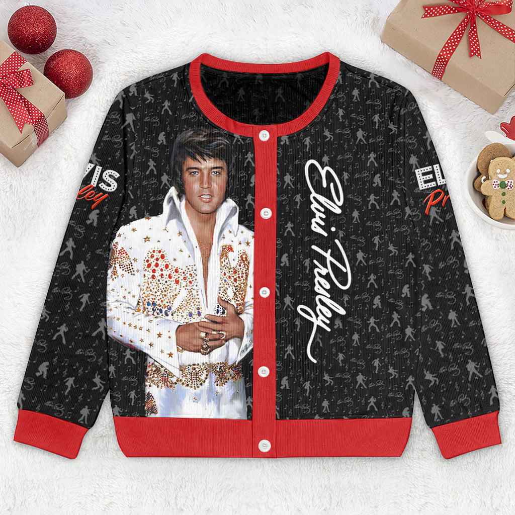Elvis Presley Knitted Crewneck Cardigan – HOATT13979