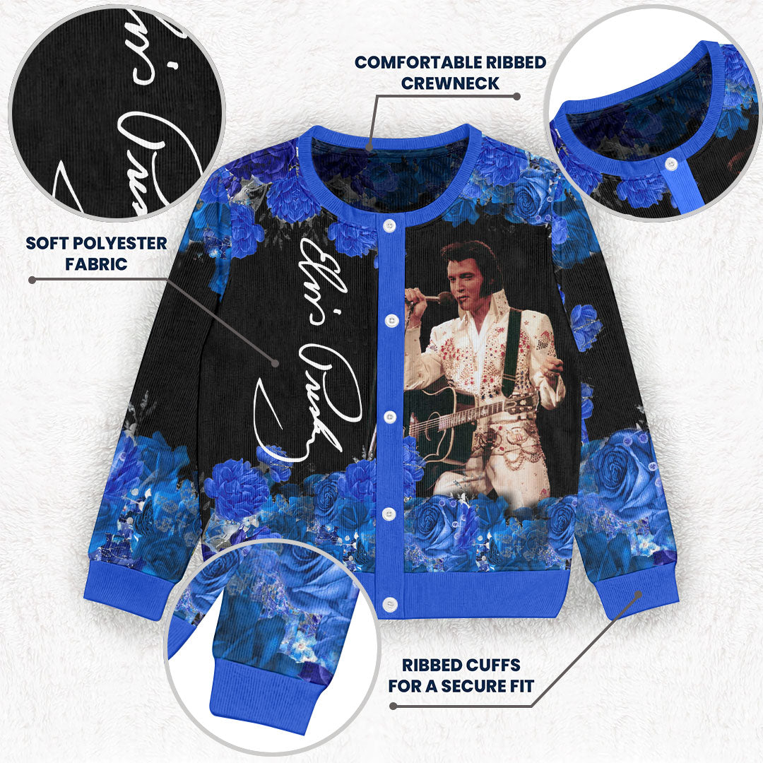 Elvis Presley Knitted Crewneck Cardigan – HOATT14063