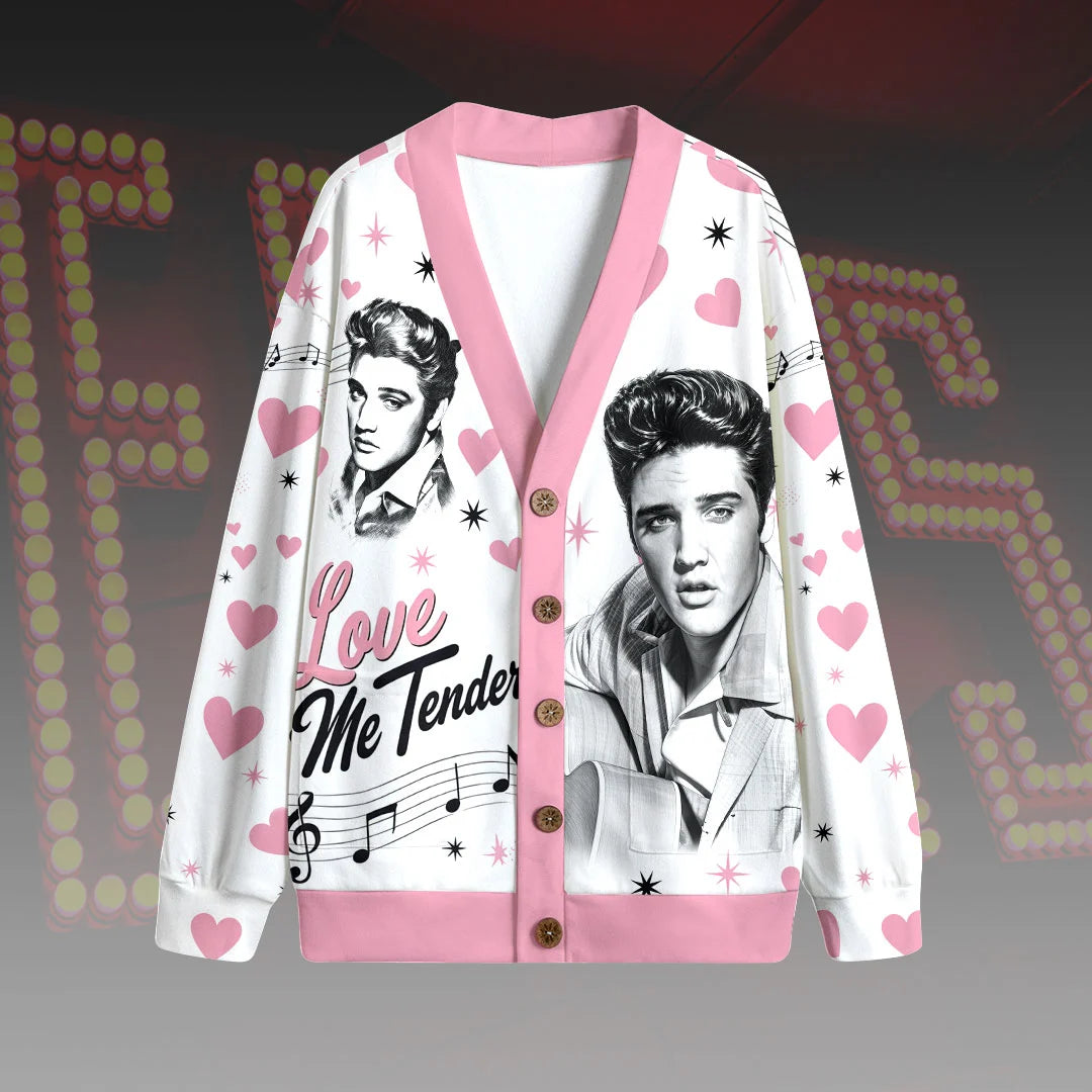 Elvis Presley Knitted V-neck Cardigan – HOATT20595