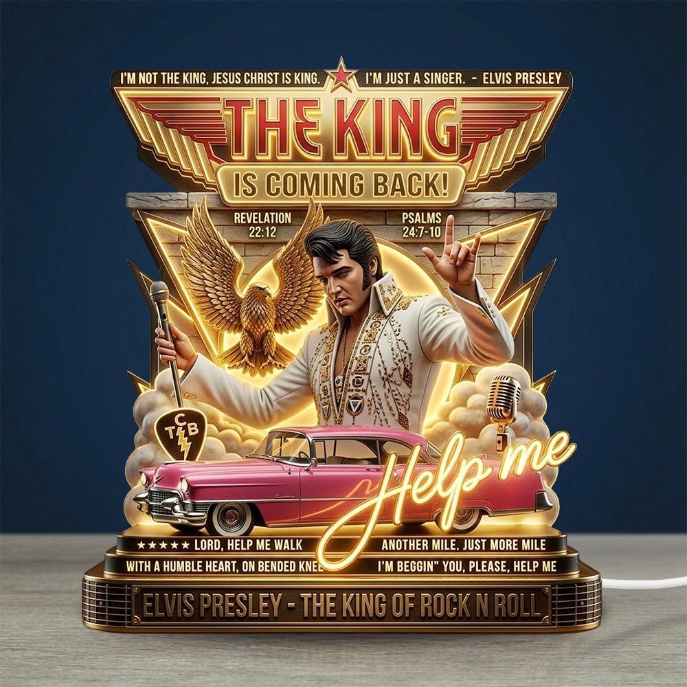 Elvis Presley Custom Shape Acrylic Light Box – TMTHU6902