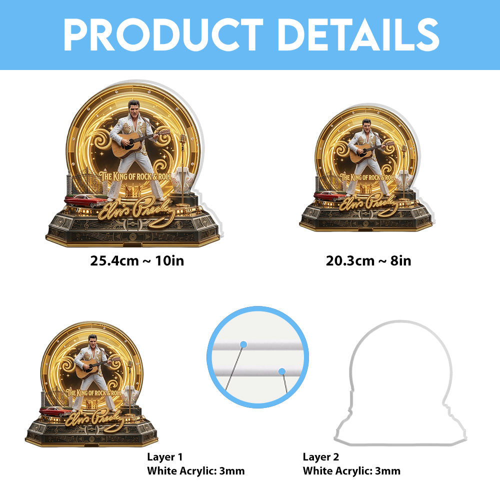 Elvis Presley Custom Shape Acrylic Light Box – TMTHU7152