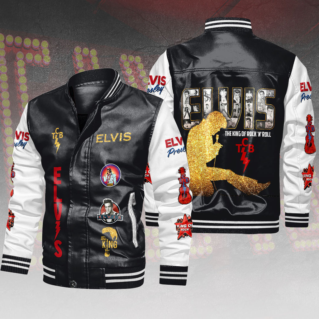 Elvis Presley Leather Bomber Jacket – HOATT16013