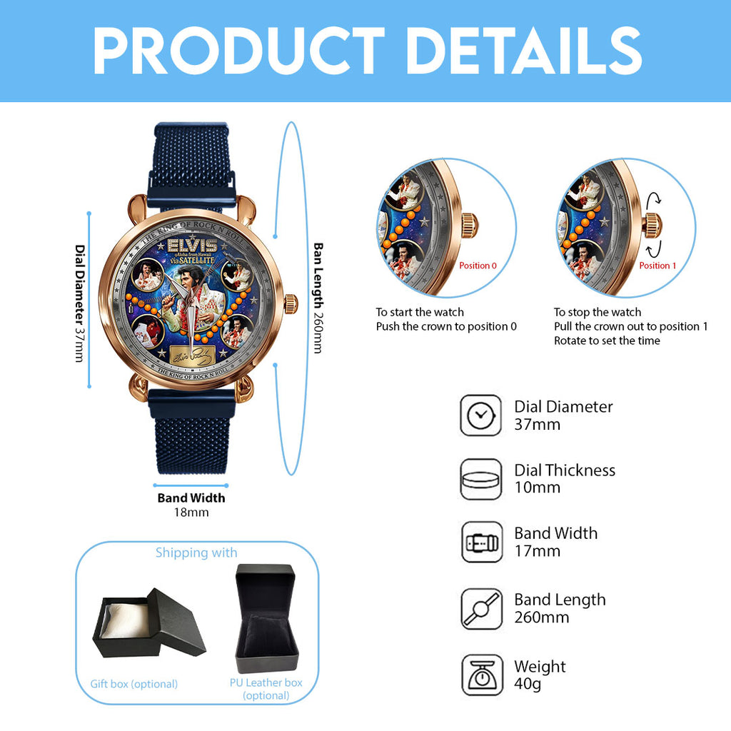 Elvis Presley Mesh Strap Quartz Watch – TMTHU6503
