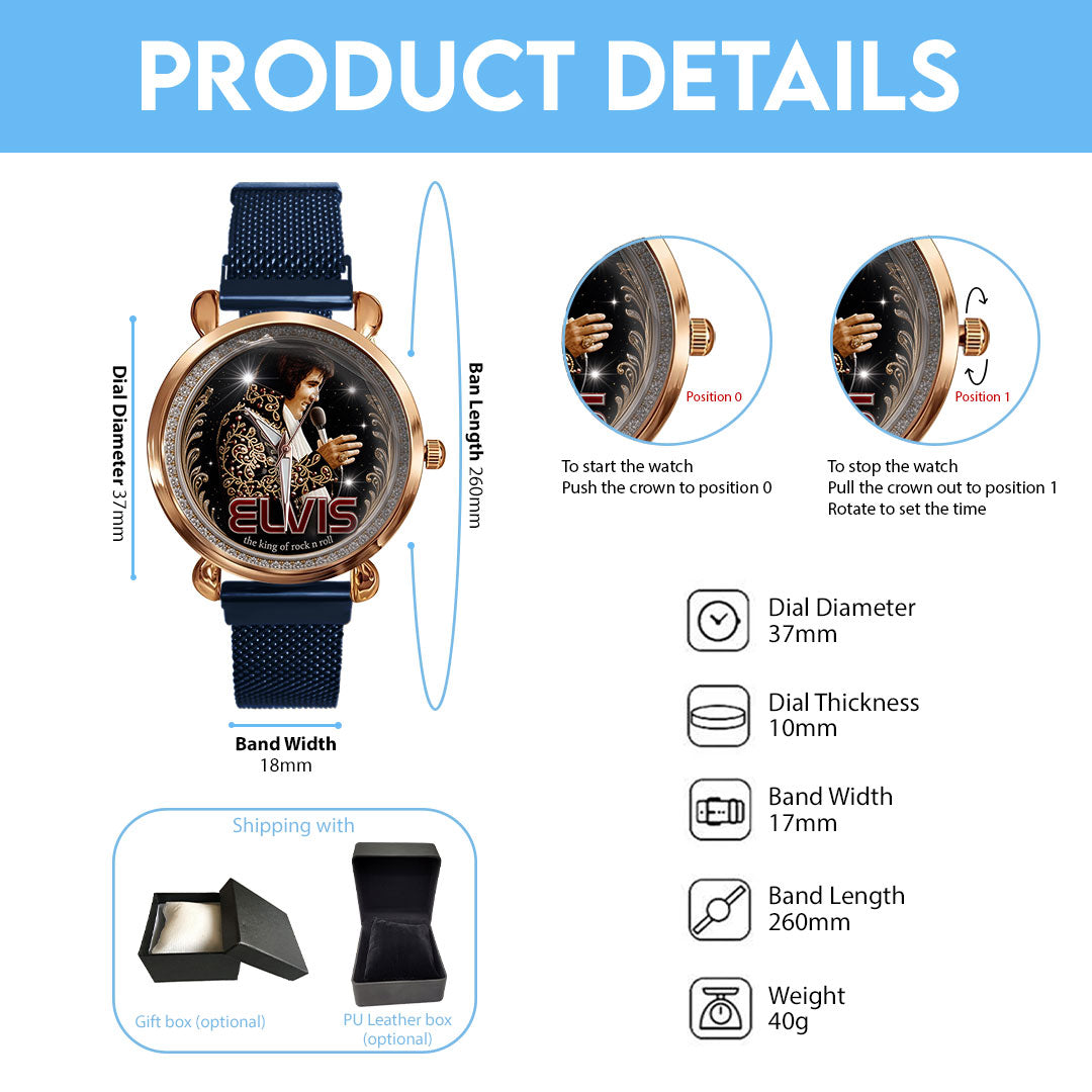 Elvis Presley Mesh Strap Quartz Watch – TMTHU8114