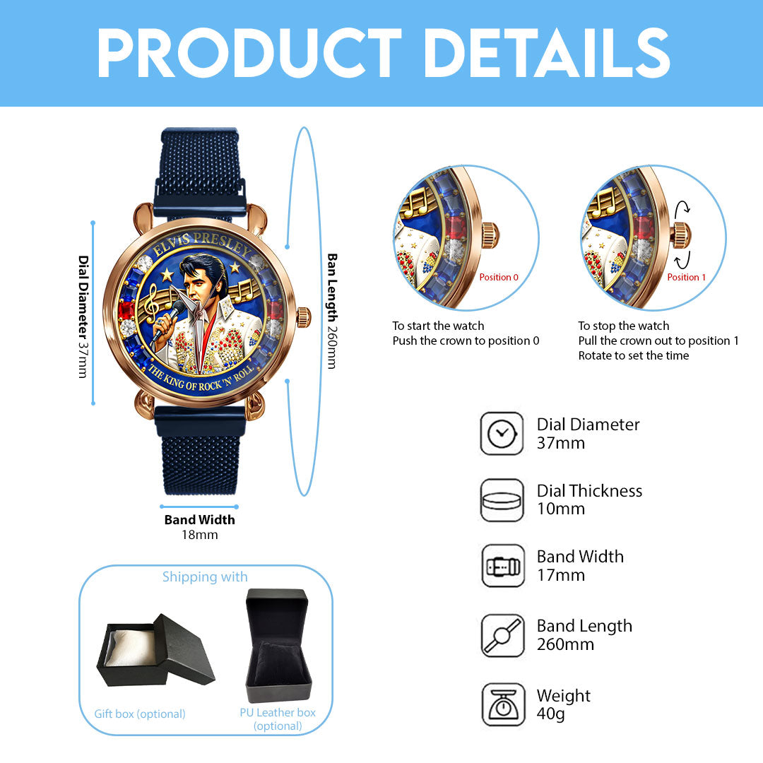 Elvis Presley Mesh Strap Quartz Watch – HOATT16465