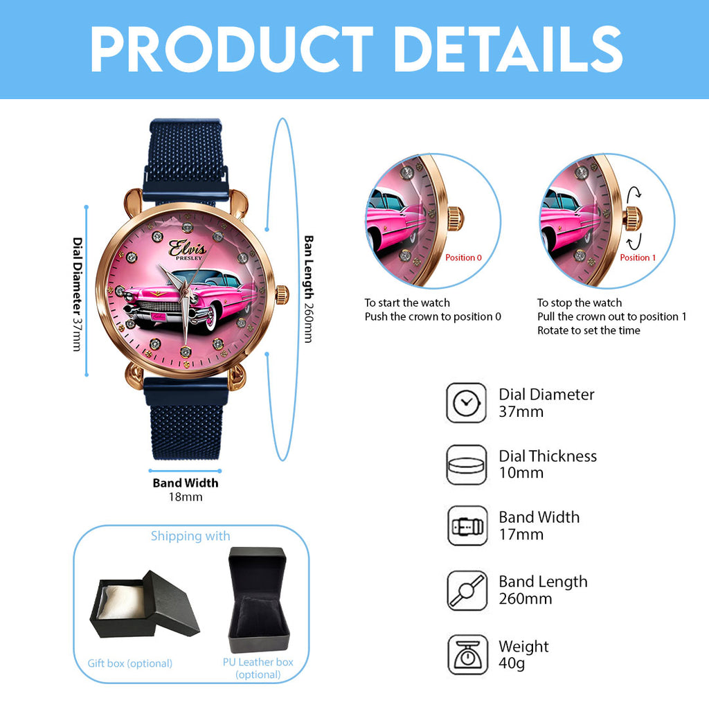 Elvis Presley Mesh Strap Quartz Watch – HOATT18267