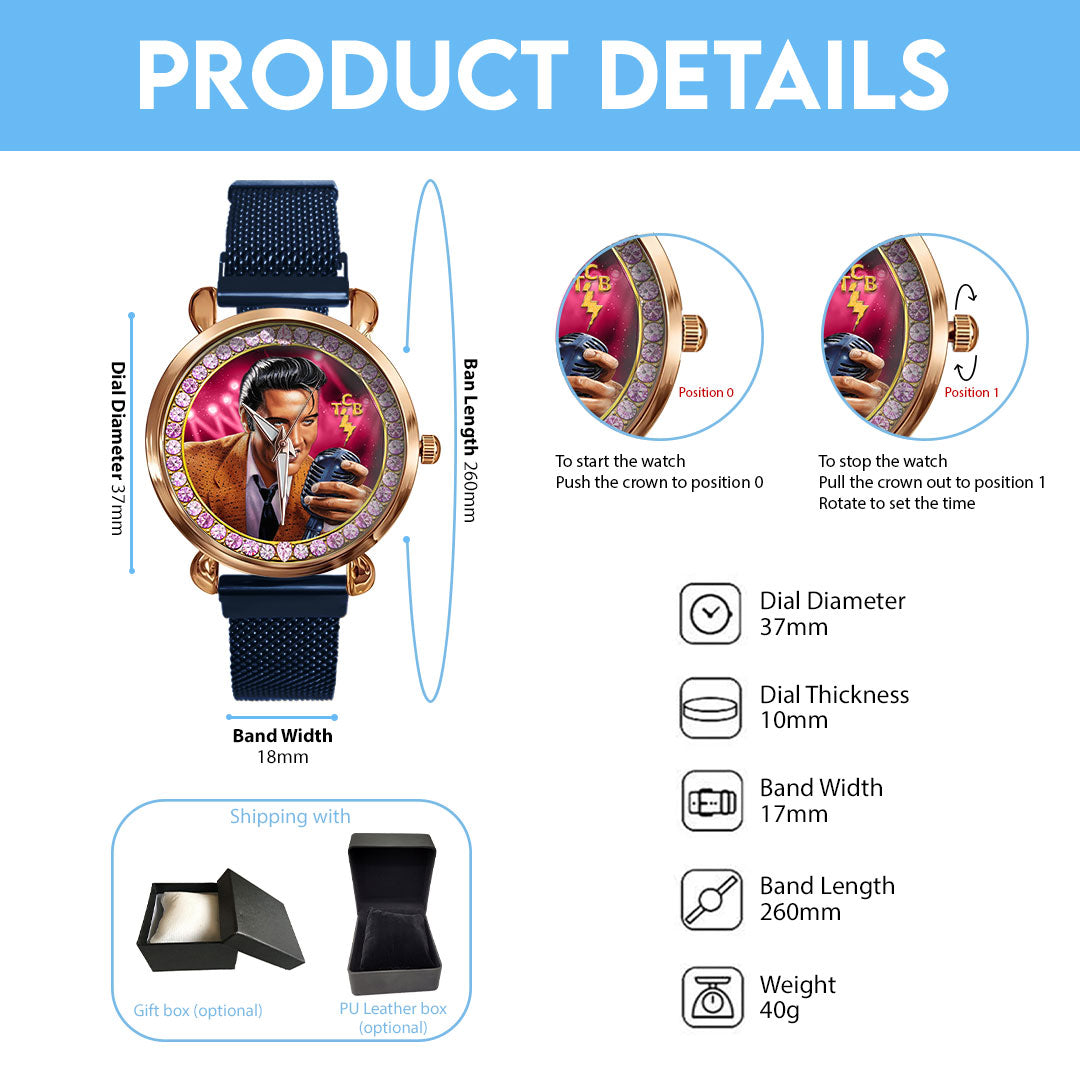Elvis Presley Mesh Strap Quartz Watch – HOATT19344