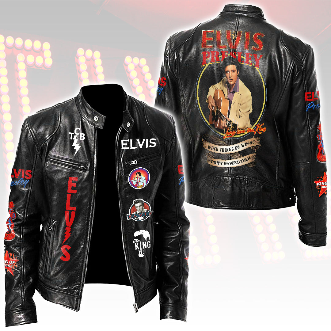 Elvis Presley Motorcycle Leather Jacket – HOATT15330