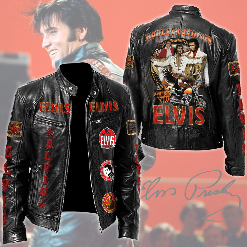 Elvis Presley Motorcycle Leather Jacket – TMTHU2555