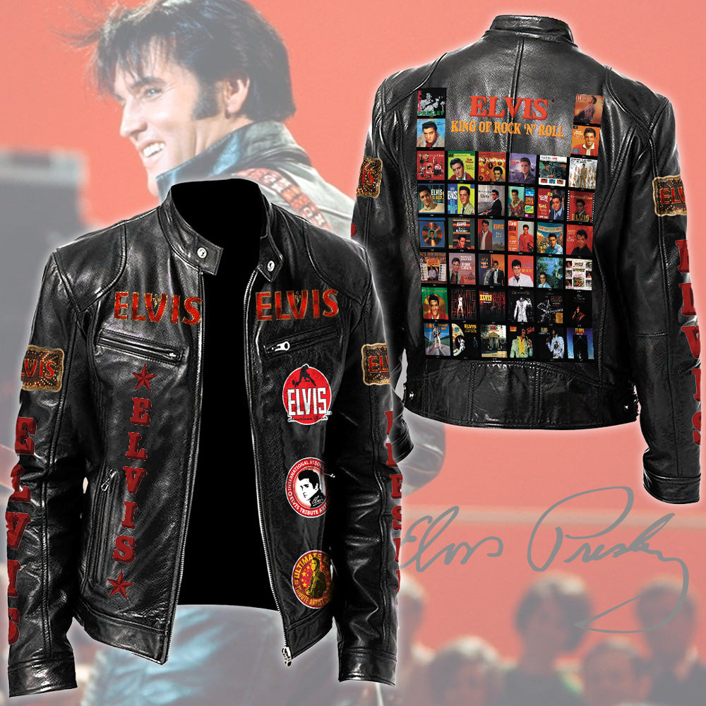 Elvis Presley Motorcycle Leather Jacket – TMTHU3181