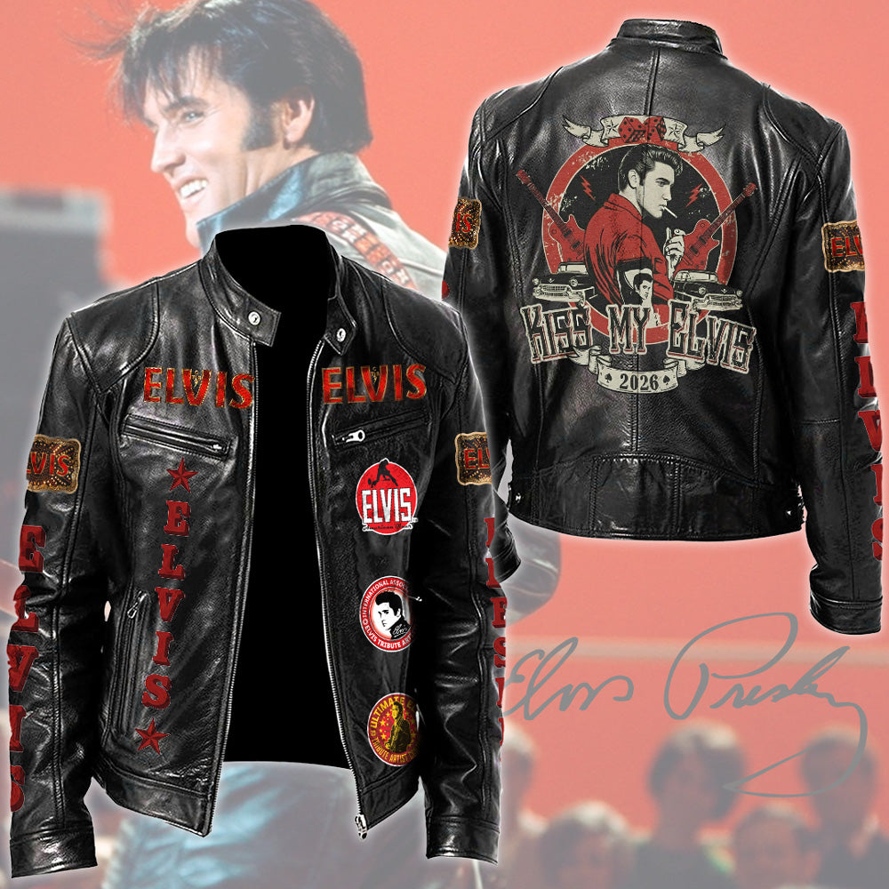 Elvis Presley Motorcycle Leather Jacket – TMTHU3234