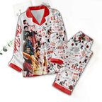 Elvis Presley Satin Pajama Set with Piping – TMTHU6771