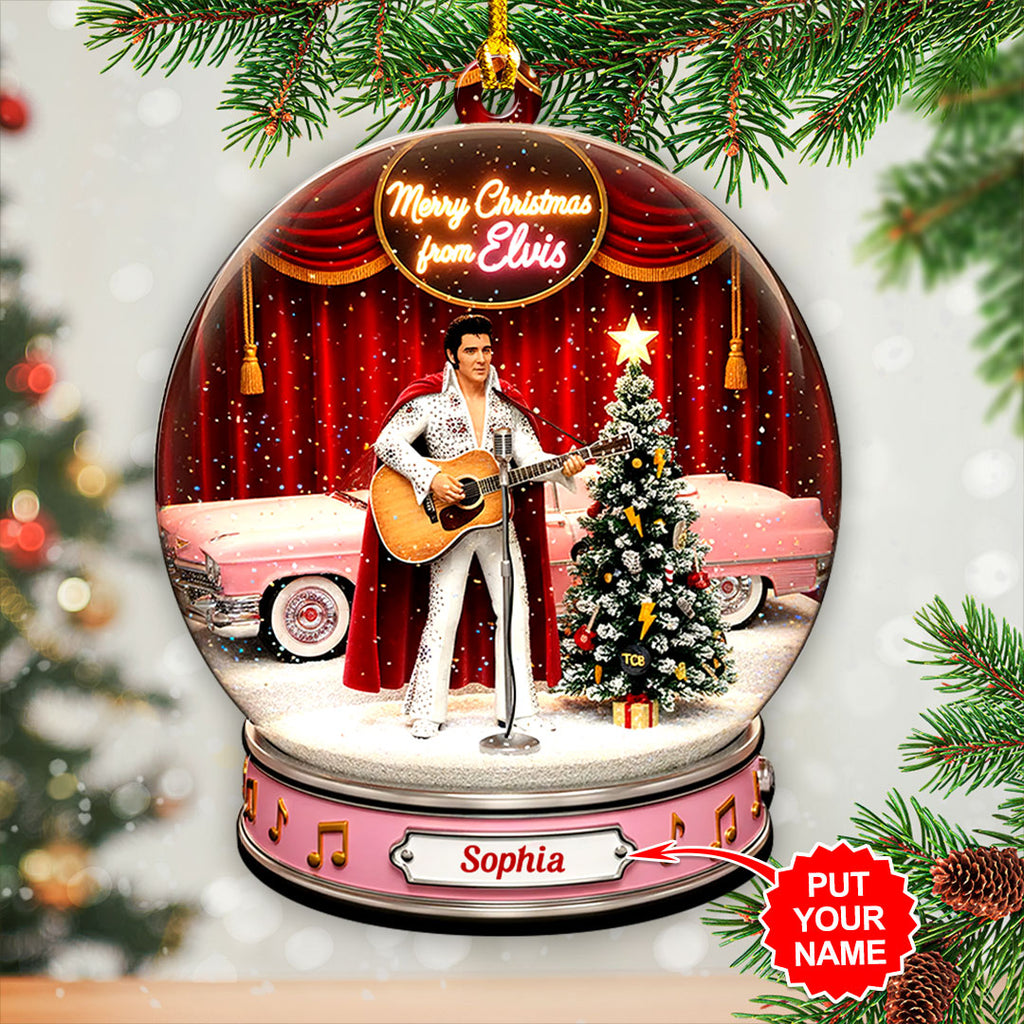 Personalized Elvis Presley Custom Shape 2-sided Acrylic Ornament – HOATT14651