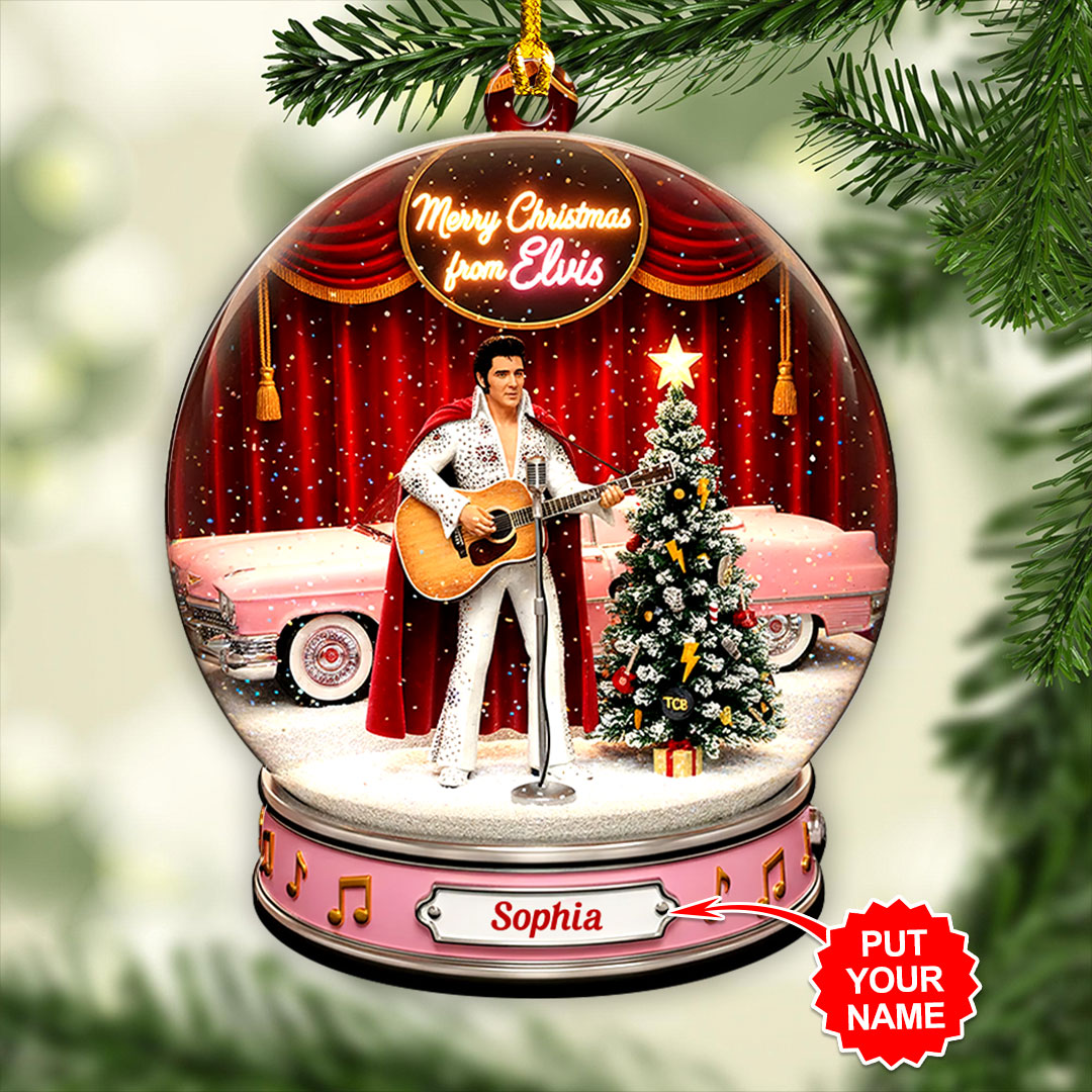 Personalized Elvis Presley Custom Shape 2-sided Acrylic Ornament – HOATT14651