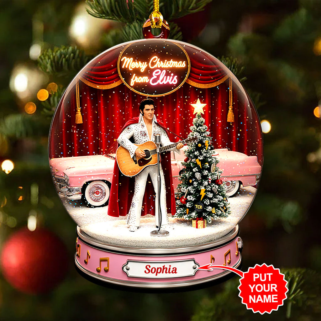 Personalized Elvis Presley Custom Shape 2-sided Acrylic Ornament – HOATT14651