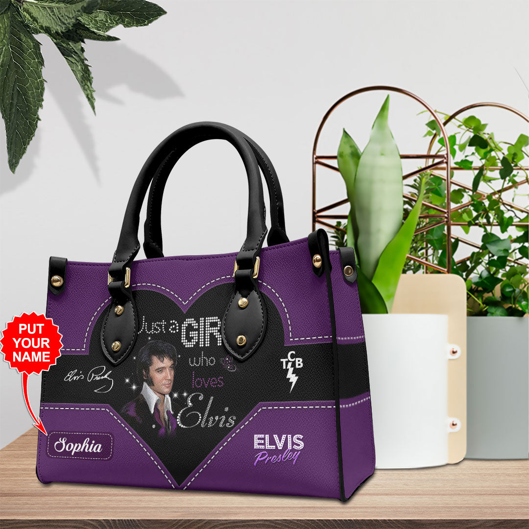 Personalized Elvis Presley Leather HandBag – HOATT 7087
