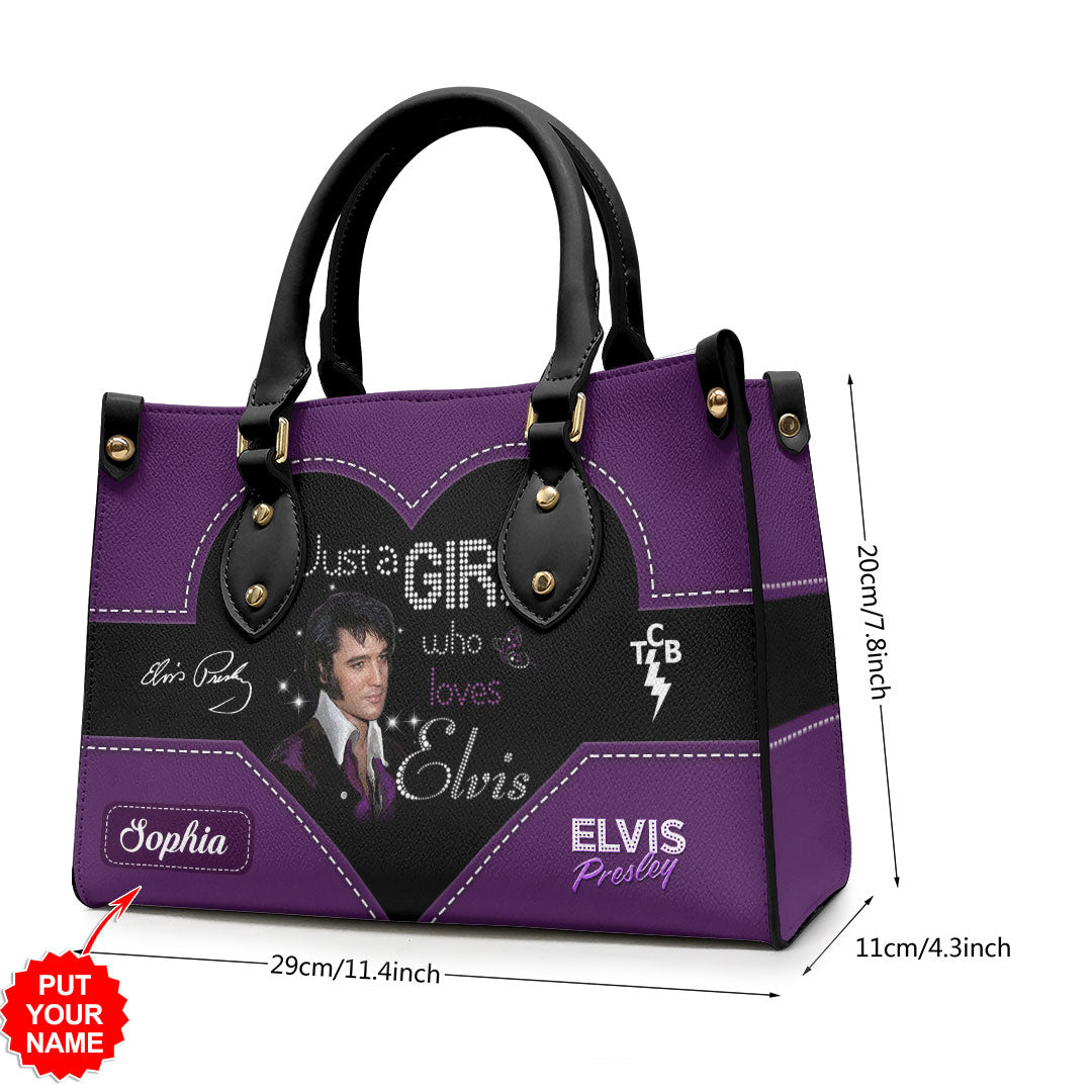 Personalized Elvis Presley Leather HandBag – HOATT 7087