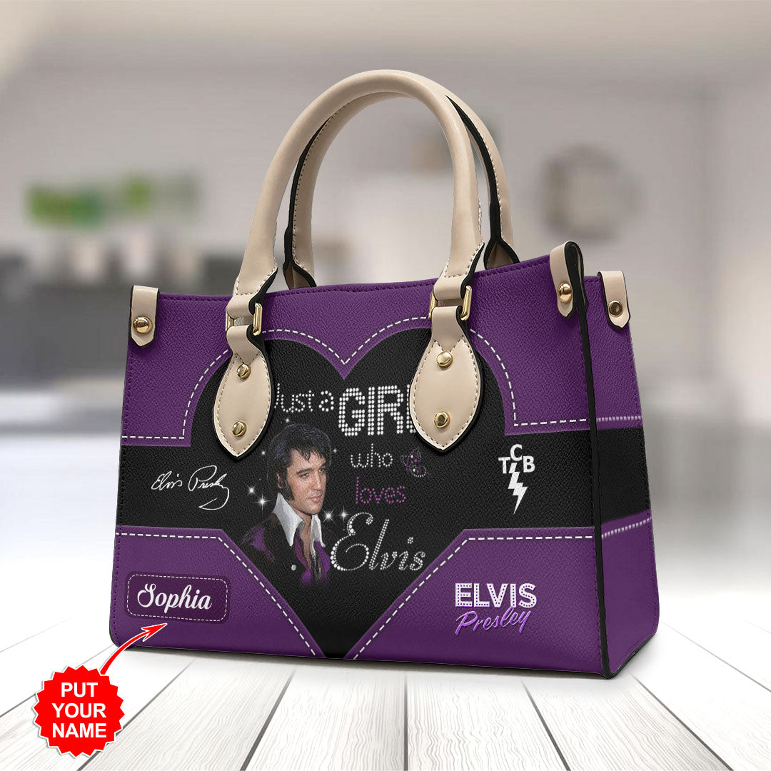 Personalized Elvis Presley Leather HandBag – HOATT 7087