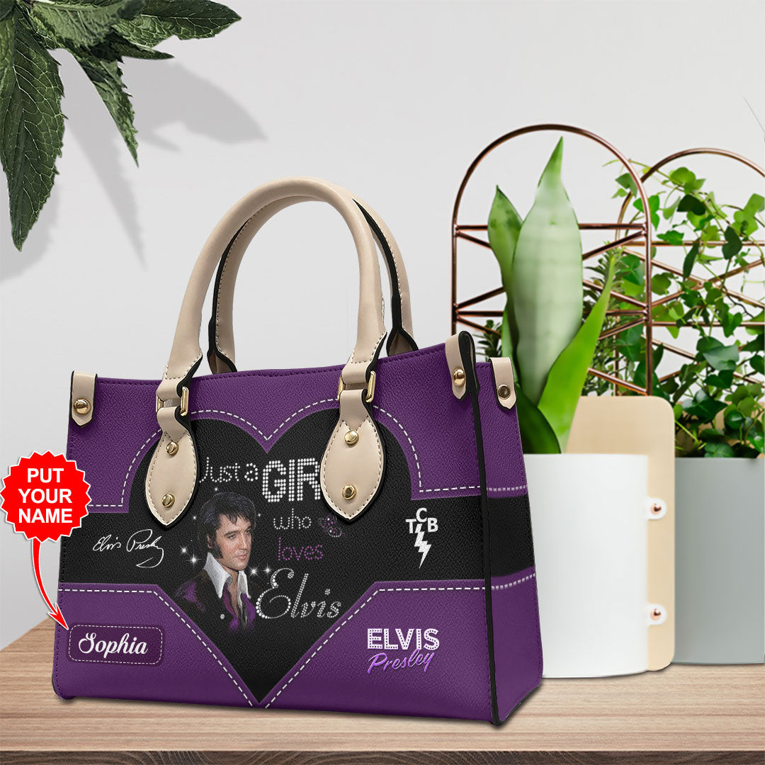 Personalized Elvis Presley Leather HandBag – HOATT 7087