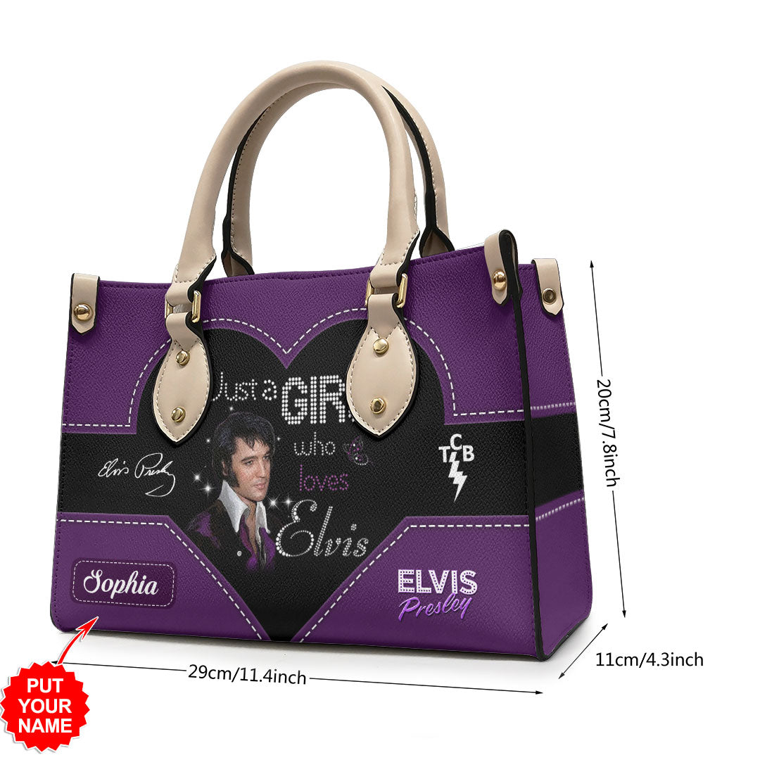 Personalized Elvis Presley Leather HandBag – HOATT 7087