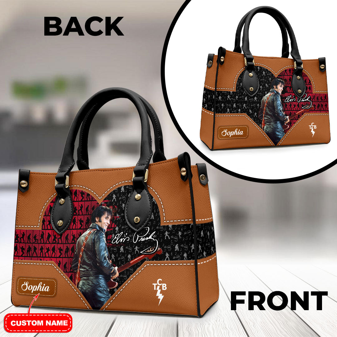 Personalized Elvis Presley Leather HandBag – HOATT 7089