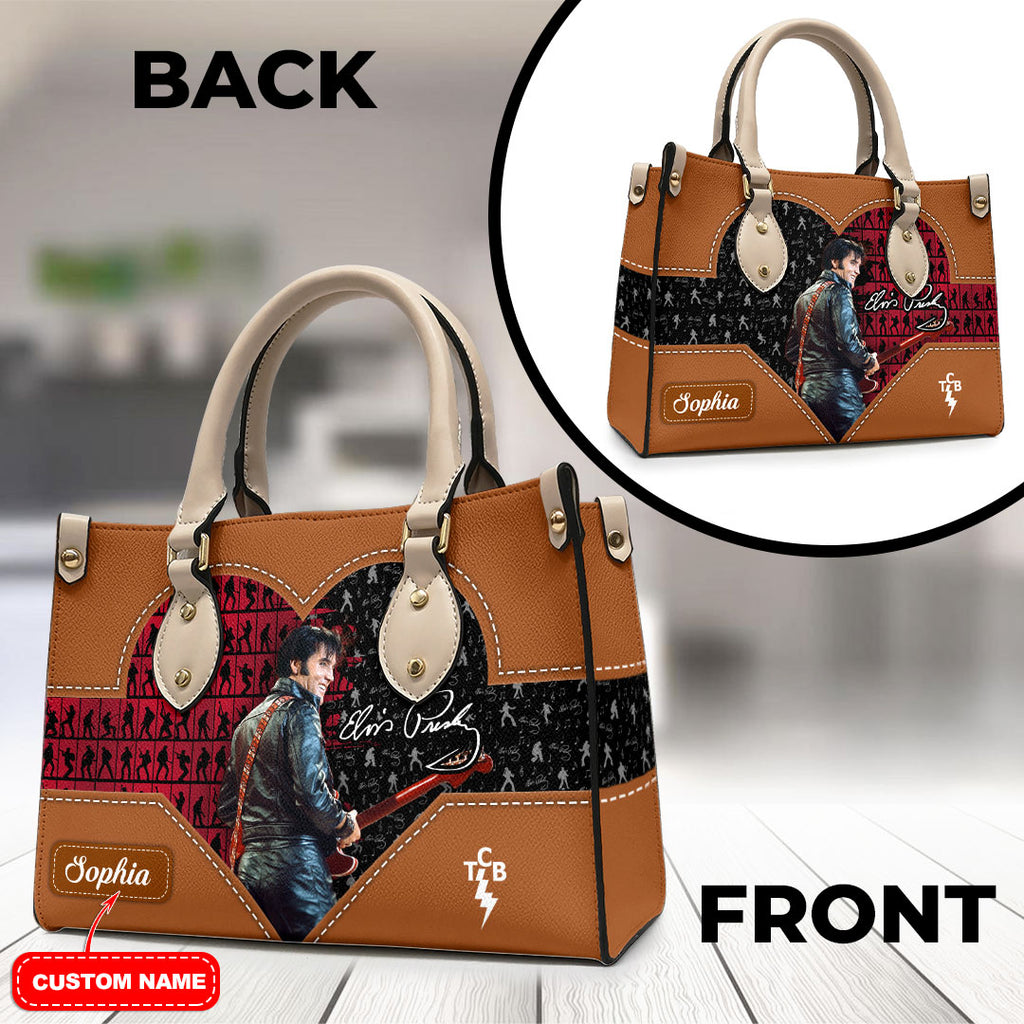 Personalized Elvis Presley Leather HandBag – HOATT 7089