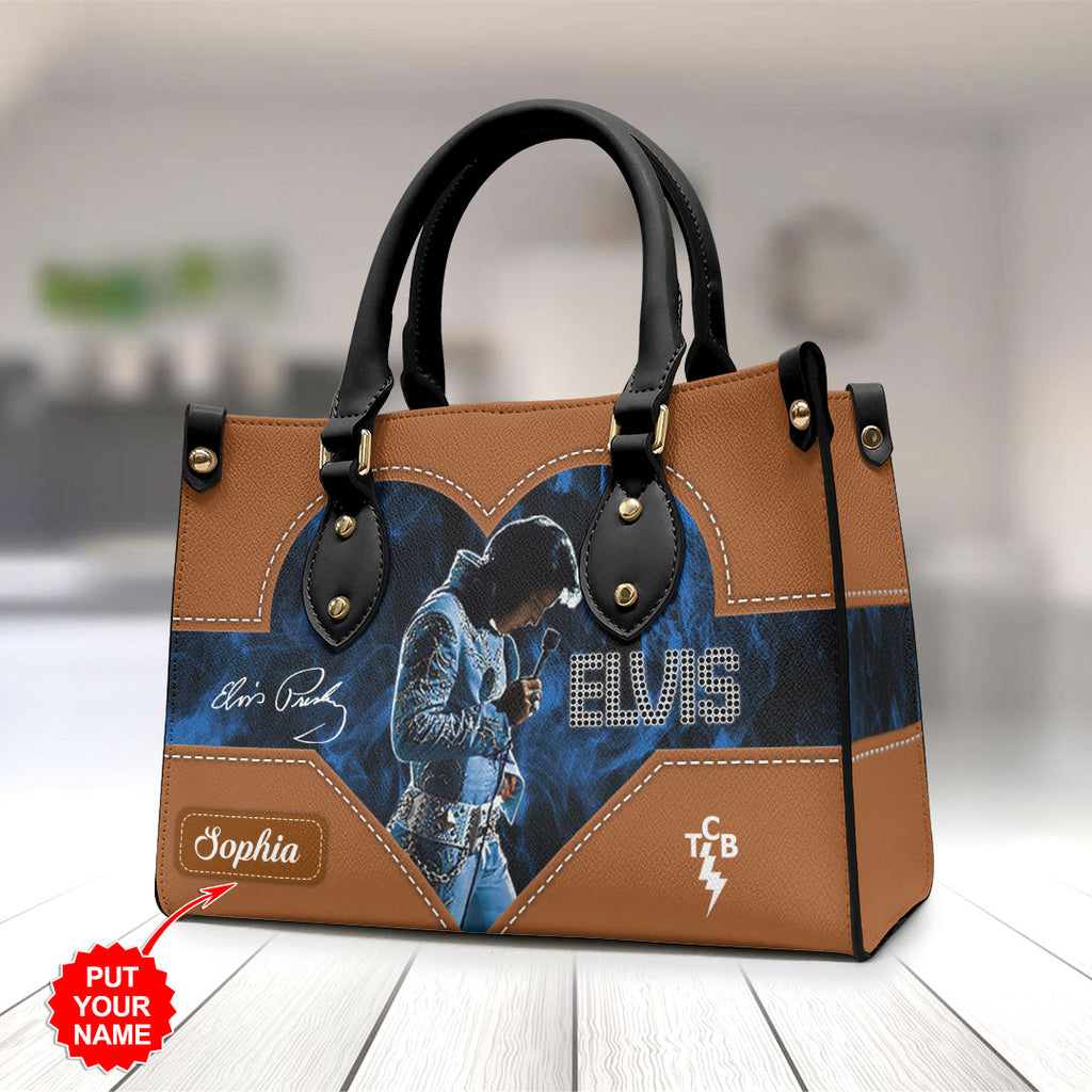 Personalized Elvis Presley Leather HandBag – HOATT 7090