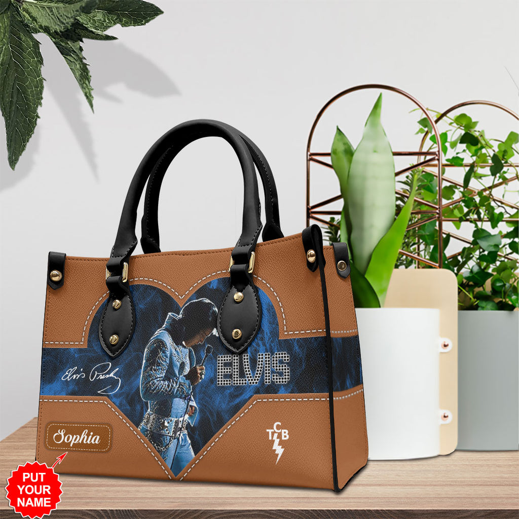 Personalized Elvis Presley Leather HandBag – HOATT 7090