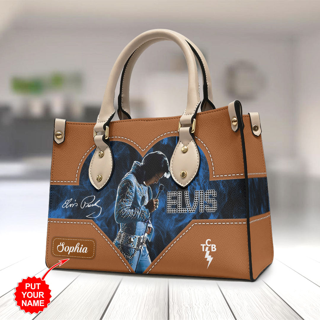 Personalized Elvis Presley Leather HandBag – HOATT 7090