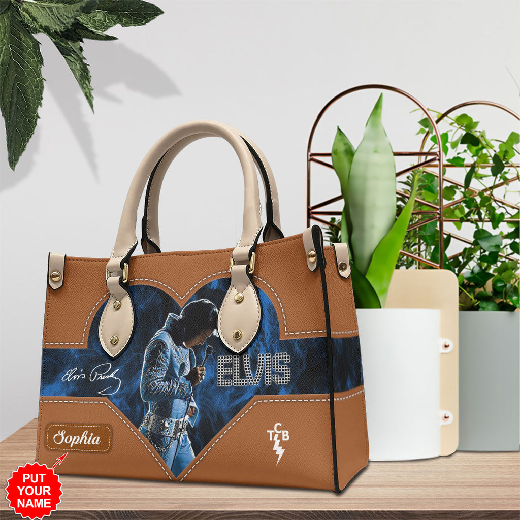 Personalized Elvis Presley Leather HandBag – HOATT 7090