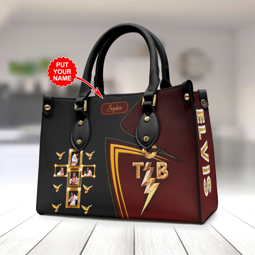 Personalized Elvis Presley Leather HandBag – HOATT 8971