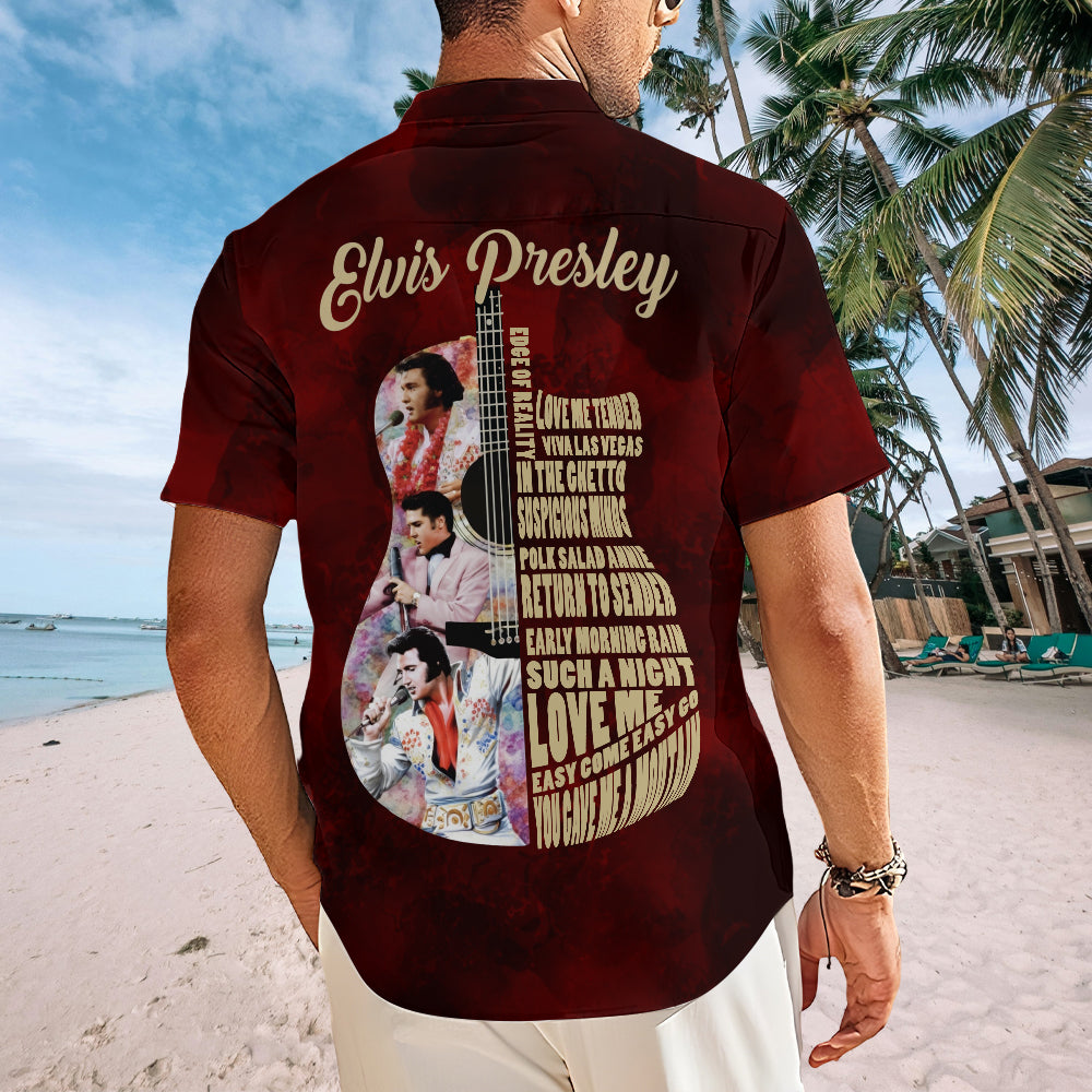 Elvis Presley Short Sleeve Button-Down Shirt – TMTHU7563
