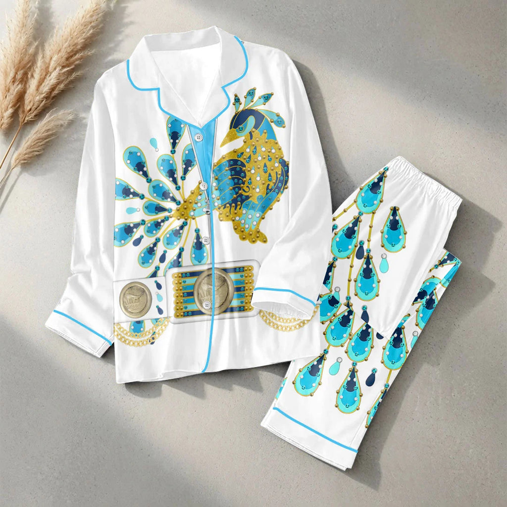 Elvis Presley Satin Pajama Set with Piping – HOATT20862