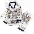 Elvis Presley Satin Pajama Set with Piping – TMTHU7985