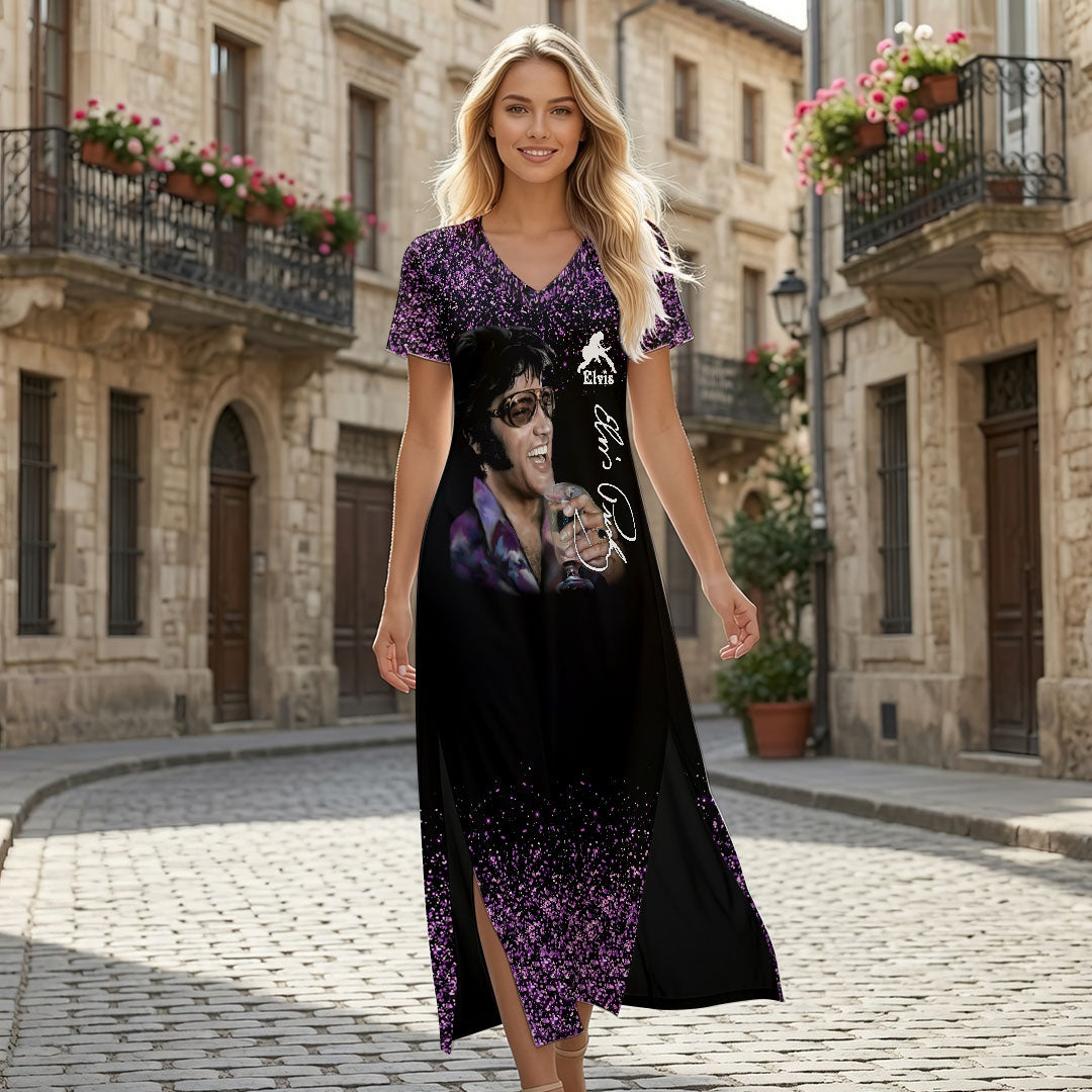 Elvis Presley Short Sleeve Maxi Dress – HOATT19420