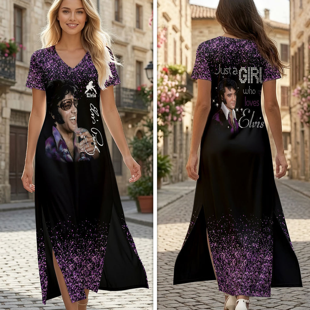 Elvis Presley Short Sleeve Maxi Dress – HOATT19420